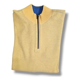 Orvis Yellow 1/4 Zip Pullover Sweater - Size XL